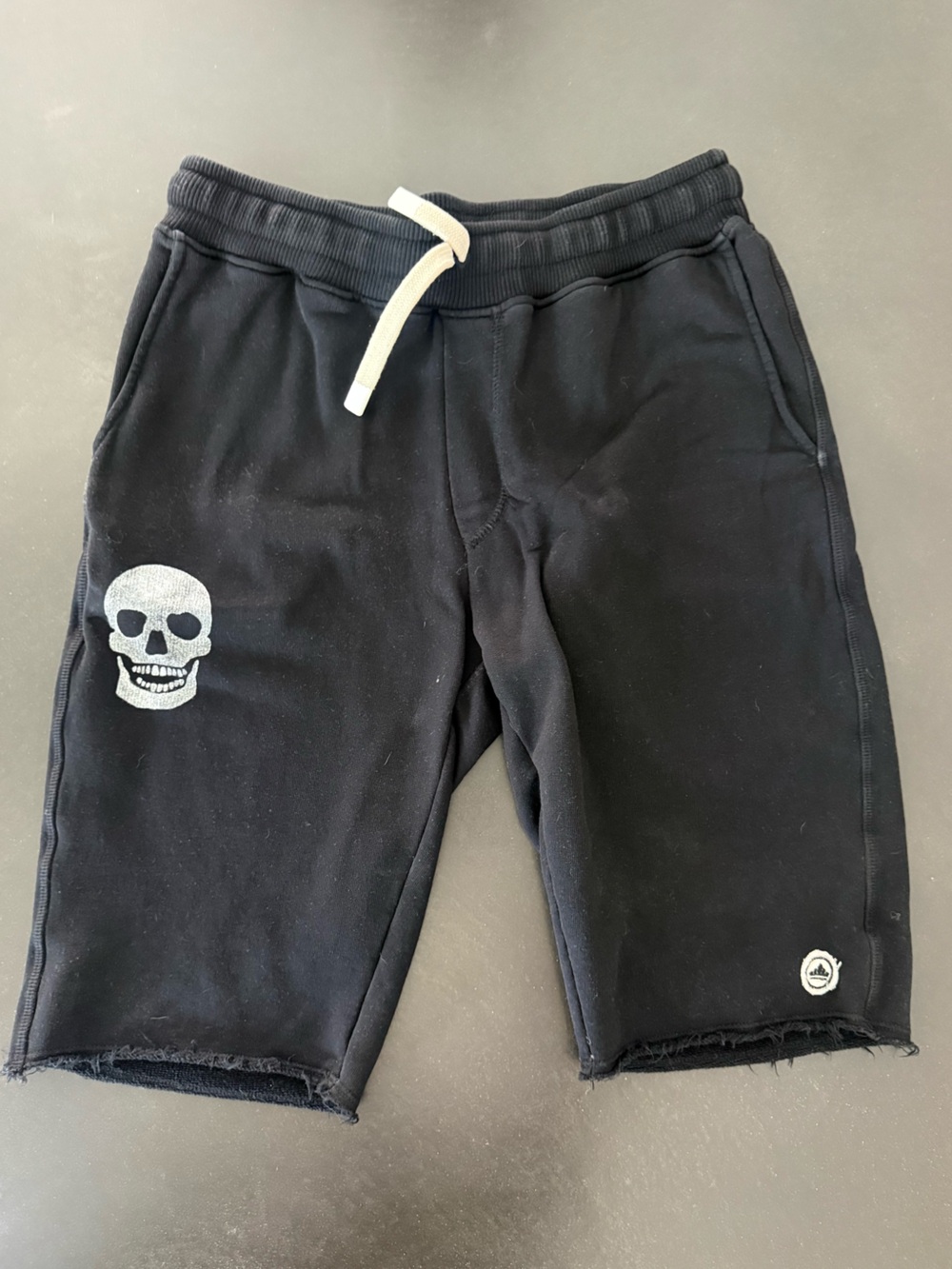 Sport of Kings Men's Black Skull Drawstring Shorts